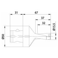 Mașină de găurit cu inserție KUB Quatron ABS50/15,5/32/R