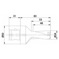 Burghiu de inserție KUB Quatron ABS50/24/48/R