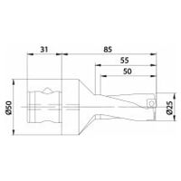 Burghiu de inserție KUB Quatron ABS50/25/50/R