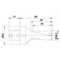 Burghiu de inserție KUB Quatron ABS50/26,5/54/R