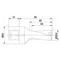 Burghiu de inserție KUB Quatron ABS50/29,5/60/R