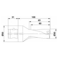 Burghiu de inserție KUB Quatron ABS50/30/60/R