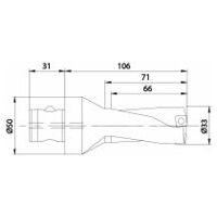 Burghiu de inserție KUB Quatron ABS50/33/66/R