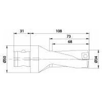 Wendeplattenbohrer KUB Quatron KUB-Q.2D.340.R.12-ABS50