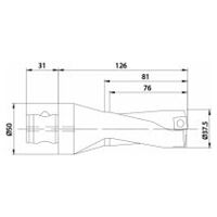 Burghiu de inserție KUB Quatron ABS50/37,5/76/R