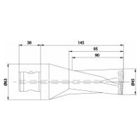 Burghiu de inserție KUB Quatron ABS63/45/90/R