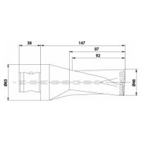 WSP vrták pro vyměnitelné břitové destičky KUB Quatron ABS63/46/92/R