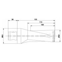 Burghiu de inserție KUB Quatron ABS63/50/100/R