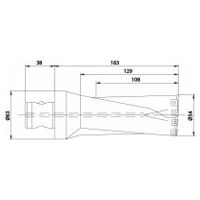 Burghiu de inserție KUB Quatron ABS63/54/108/R