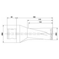 Burghiu de inserție KUB Quatron ABS80/55/110/R