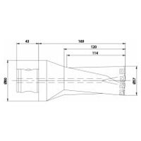 Burghiu de inserție KUB Quatron ABS80/57/114/R