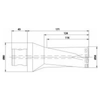 Burghiu de inserție KUB Quatron ABS80/58/116/R