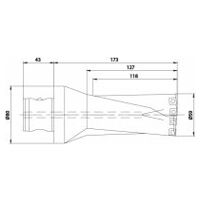 Burghiu de inserție KUB Quatron ABS80/59/118/R