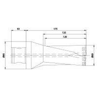 Burghiu de inserție KUB Quatron ABS80/60/120/R