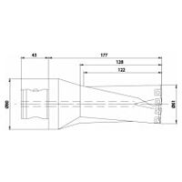 WSP vrták pro vyměnitelné břitové destičky KUB Quatron ABS80/61/122/R