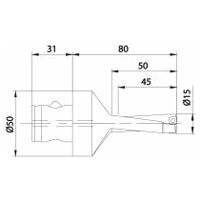 Wendeplattenbohrer KUB Quatron KUB-Q.3D.150.R.05-ABS50