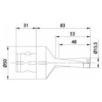 Wendeplattenbohrer KUB Quatron KUB-Q.3D.155.R.05-ABS50