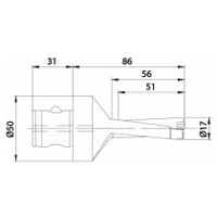 Burghiu cu plăcuțe amovibile KUB Quatron KUB-Q.3D.170.R.05-ABS50