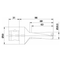 Burghiu cu plăcuțe amovibile KUB Quatron KUB-Q.3D.205.R.06-ABS50