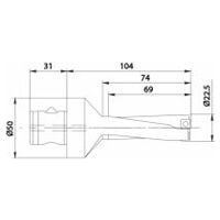 Burghiu cu plăcuțe amovibile KUB Quatron KUB-Q.3D.225.R.07-ABS50