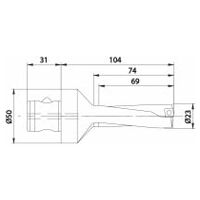 Burghiu cu plăcuțe amovibile KUB Quatron KUB-Q.3D.230.R.07-ABS50