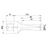 Burghiu cu plăcuțe amovibile KUB Quatron KUB-Q.3D.245.R.07-ABS50