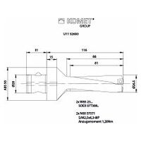 Wendeplattenbohrer KUB Quatron KUB-Q.3D.265.R.07-ABS50