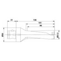 Wendeplattenbohrer KUB Quatron KUB-Q.3D.315.R.09-ABS50