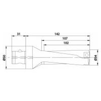 Burghiu cu plăcuțe amovibile KUB Quatron KUB-Q.3D.340.R.12-ABS50