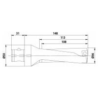 Burghiu cu plăcuțe amovibile KUB Quatron KUB-Q.3D.360.R.12-ABS50