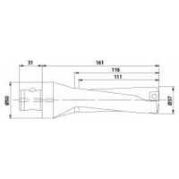 Vrták s vyměnitelnými destičkami KUB Quatron KUB-Q.3D.370.R.12-ABS50