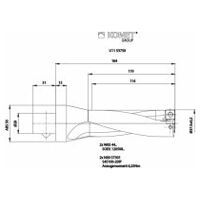 Vrták s vyměnitelnými destičkami KUB Quatron KUB-Q.3D.375.R.12-ABS50