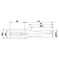 Burghiu cu plăcuțe amovibile KUB Quatron KUB-Q.3D.295.R.09-K32