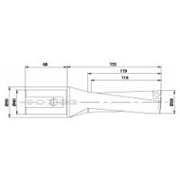 Burghiu de inserție KUB Quatron 40x68/38/114/R