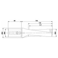 Wendeplattenbohrer KUB Quatron KUB-Q.3D.390.R.12-K40