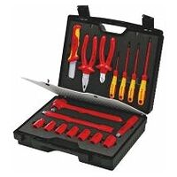 Compact Tool Case 17 parts with insulated tools for works on electrical installations