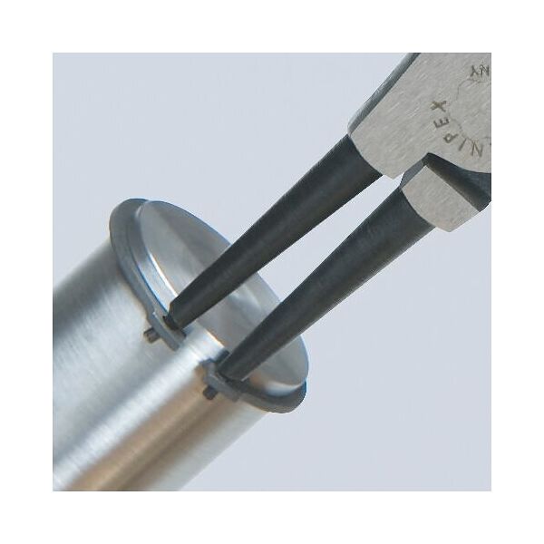 KNIPEX 46 11 A2 Låseringstang til udvendige ringe på aksler betrukket med kunststof sort atramenteret 180 mm