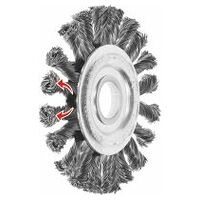 Cepillo circular Trenzado alterno, alambre de acero 0,50 mm