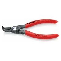 Precision Circlip Pliers for internal circlips in bore holes with non-slip plastic coating grey atramentized 130 mm