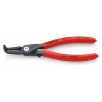 Precision Circlip Pliers for internal circlips in bore holes with non-slip plastic coating grey atramentized 165 mm