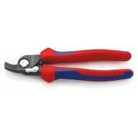 Cable Shears with opening spring with multi-component grips burnished 180 mm