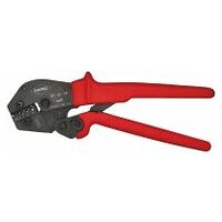 Crimping Pliers for two-hand operation with non-slip plastic grips burnished 250 mm