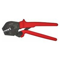 Crimping Pliers for two-hand operation with non-slip plastic grips burnished 250 mm
