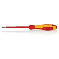 Screwdrivers for slotted screws insulating multi-component handle, VDE-tested burnished 202 mm