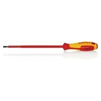 Screwdrivers for slotted screws insulating multi-component handle, VDE-tested burnished 287 mm