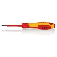 Screwdriver for cross recessed screws Phillips® insulating multi-component handle, VDE-tested burnished 162 mm