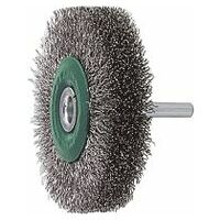 Wheel brush with shank Stainless steel wire 0.30 mm