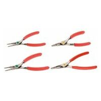 Set of 4 straight nose Circlips® pliers, 10-60 mm