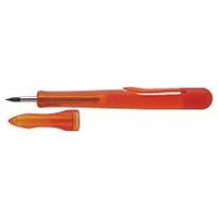 Straight carbide scriber with clip and protective cap