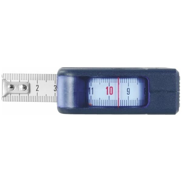Tape measure with viewing window